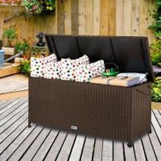 Casaria Opbergkist – Weerbestendig 122x56x61cm 420L - Bruin