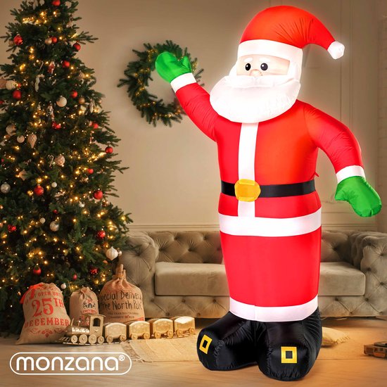 Monzana Kerstman opblaasbaar XXL met verlichting 250 x 180 x 115cm