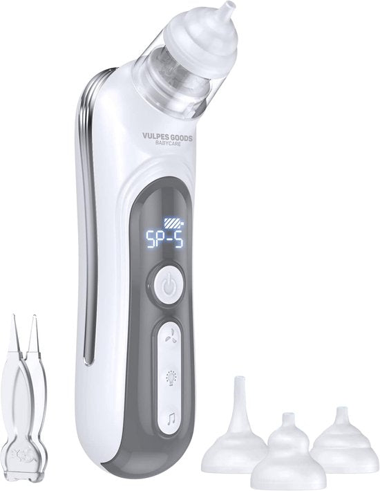 Vulpes Goods® BabyCare - Baby Neusreiniger - Baby Neusreiniger Elektrisch - Neusdouche Elektrisch - Neusreiniger - Snoetenpoetser - Neuszuiger - Grote Batterij - USB C - PRO