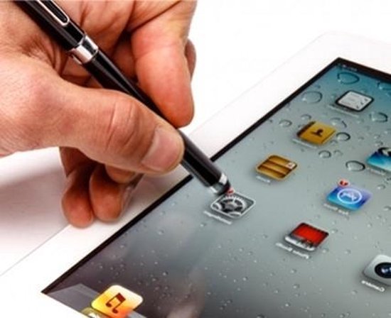 Stylus pen | Set van 4 | 2-in-1 Pen | Zwart & Zilver | Multifunctioneel