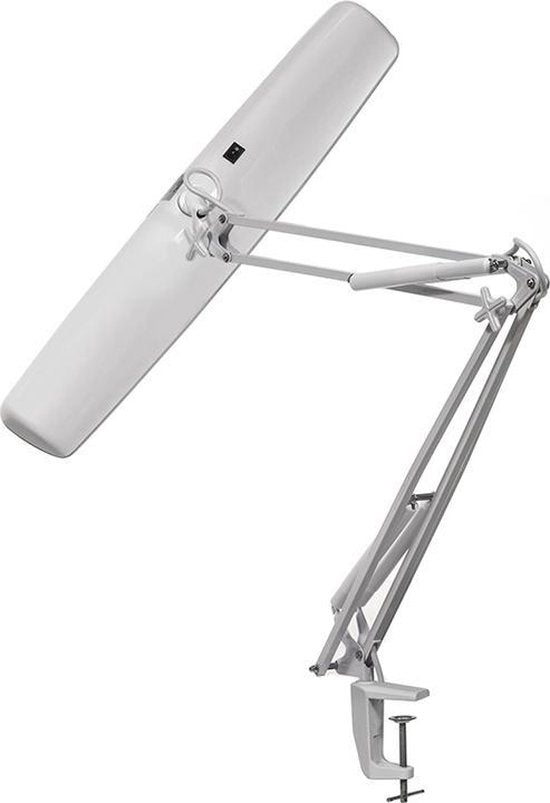 Velleman Bureaulamp met klem, zwenkarm, aan/uit-schakelaar, 60 cm breed, 3x 14 W, 6500 K, wit