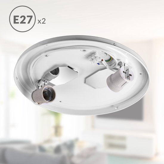 Monzana Plafondlamp - Sterrenhemel Rond 38cm 40 Watt Stof - Zwart