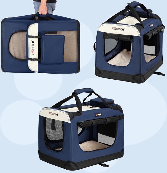 Cadoca Honden & Katten Reismand XXXL - 101x68x65cm - Marine Blauw