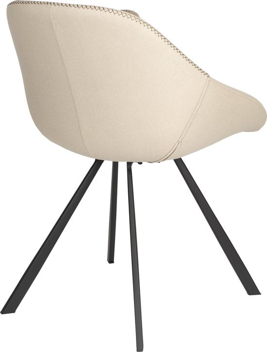 Dutchbone Wakefield Stoel Ivory - Set van 2