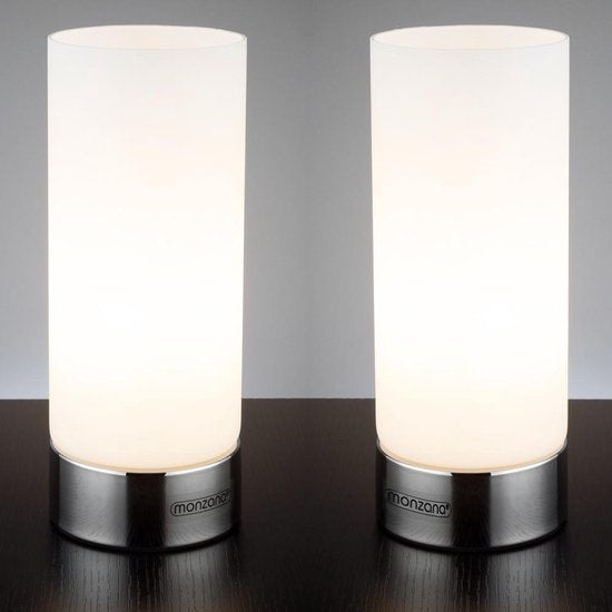 Monzana Tafellamp Lumo - 2 Stuks Touch Dimbaar - Grijs