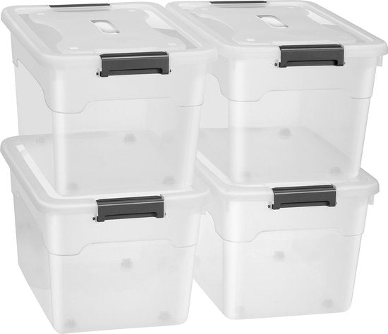 Opbergbox / Opslagdoos 60 L - Kunststof - 4-Delig - Incl. Deksel