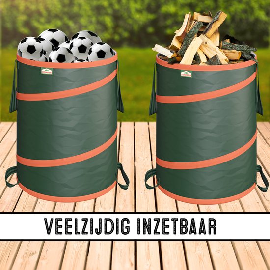 Gardebruk Popup tuinzak Set van 3 groene 85 liter per stuk