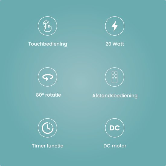 AirKing Torenventilator 117cm extra stille DC motor 12 standen met afstandsbediening - Ventilator Dimbaar LED scherm Zwart AKTN117BK-DC