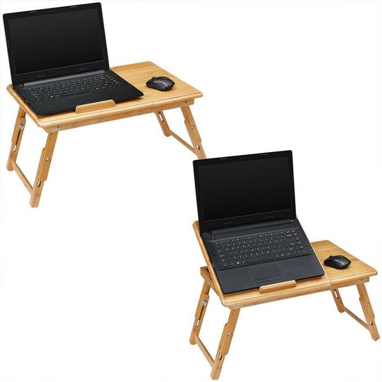 CASARIA Laptop Standaard- Lade Ventilatiegaten Verstelbaar- 55 x 35 cm