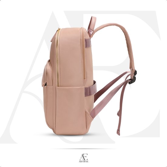 aramae - Rugzak Dames - Laptoptas 14 Inch - Schooltas - Roze