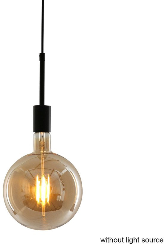 Hanglamp Minimalics 2701ZW Zwart - Verstelbaar in hoogte (42-170 cm) - Kunststof, Metaal - Mexlite