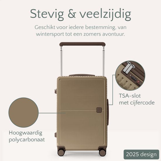 SC City Walker – 3-delige Kofferset | Lichtgewicht & Duurzaam | 20, 24 & 28 Inch | 360° Spinner Wielen | TSA-slot | Inclusief Beschermhoezen – Champagne