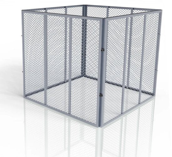 Metalen compostbak / Tuincompostbak / Bladkorf - Tuinafval - 450L - Zilver
