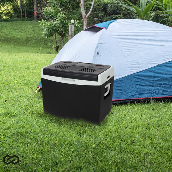 Infinity Goods - Elektrische Koelbox - 40L - Coolbox - 12V en 230V - Frigobox - Koelen en Verwarmen - Zwart