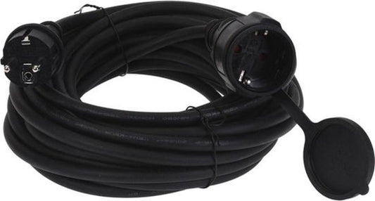 Verlengsnoer - 10 meter - IP44 Spatwaterdicht met Afsluitklep - 3x1.5mm