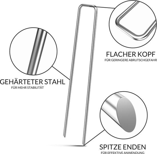Gardebruk Haringen - Set van 50 gegalvaniseerd Staal - lxØ 150x2,7mm