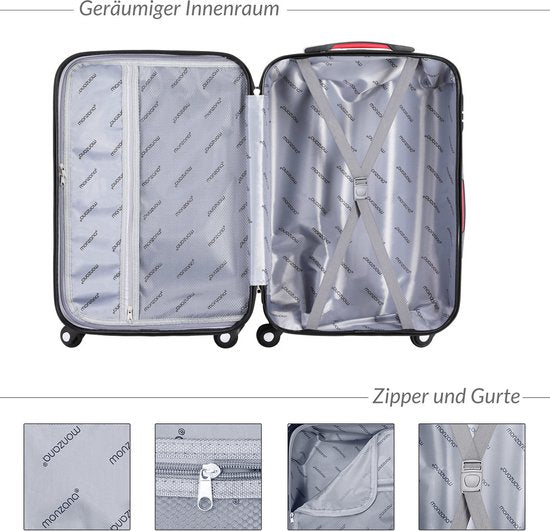 Monzana Koffer Hardcase - Basislijn M - Zwart