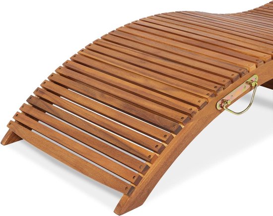 Loungebank ergonomisch van Acacia hardhout