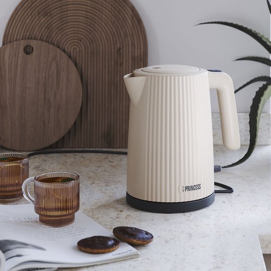 Princess Waterkoker Wave 236048 - Retro - 1.7 liter - 2200W - Beige