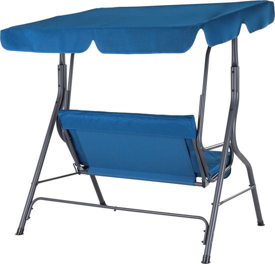 Casaria Hollywood Schommel – 2 Zits Weerbestendig 200kg – Blauw