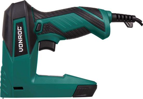 VONROC Elektrische Tacker – Complete set Incl. 900 nieten & 300 spijkers - schietfrequentie: 30/min