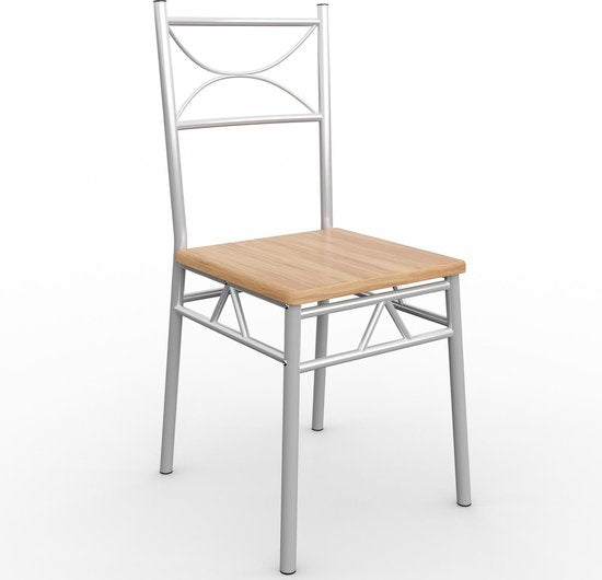 Casaria Eettafel Set 5 delige -Eettafel + 4 stoelen - Beuken