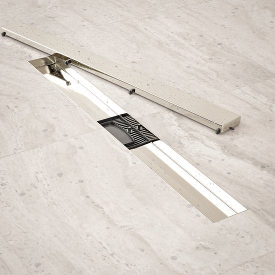 Douchegoot - 70cm - Tegelrooster - RVS - Met Flens