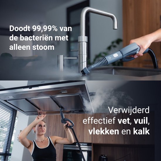Techweise - TS1 Stoomreiniger (21 Accessoires) - 1500W, 45 Min Stoomtijd, 3.6 Bar Druk, 100°C - 40 x 28.2 x 33.5 cm - Kunststof/Metaal - Grijs/Zwart