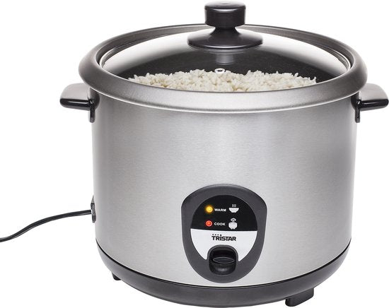 Tristar Rijstkoker 2.2L - RK-6129 - 10-12 personen - Droogkookbeveiliging, warmhoudfunctie - RVS