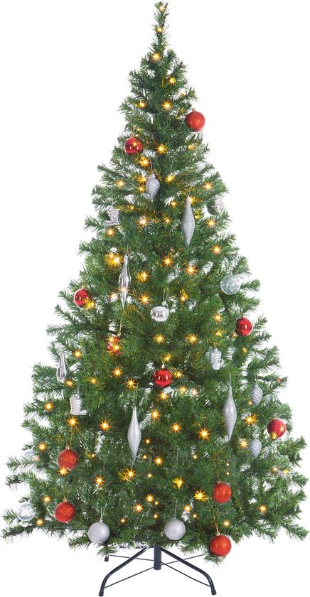 Casaria Kerstboom 180 cm – Incl. LED Kerstverlichting PE Groen