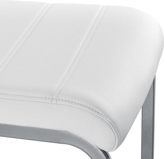 2 Eetkamerstoelen / stoel - Vegas - Kunstleer - Wit