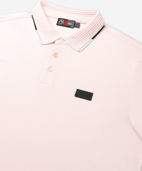 AB Lifestyle - Driekleurige Polo | Barely Pink - Heren - Maat: XS