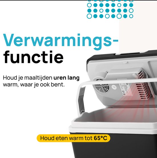 MOA Koelbox Elektrisch 12v 230 volt - 22L - Frigobox - Camping Koelkast - Auto en Camping - Koelen en Verwarmen - Zwart