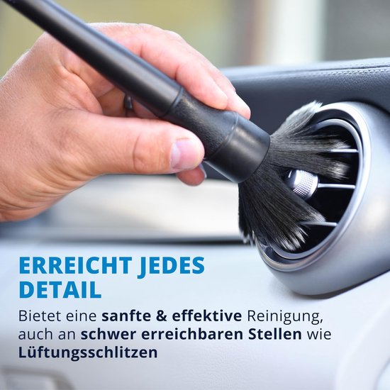 LICARGO Detailing Brush Car - ultrazacht voor een zachte reiniging van binnen en van buiten - 2 stuks borstels autoverzorging - zachte autodetailingborstel - bovenste autoborstel reinigingsborstelset
