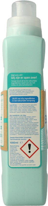 Seepje Vloeibaar Wasmiddel Universeel Sprankelende Jasmijn 23 Wasbeurten - 1 liter
