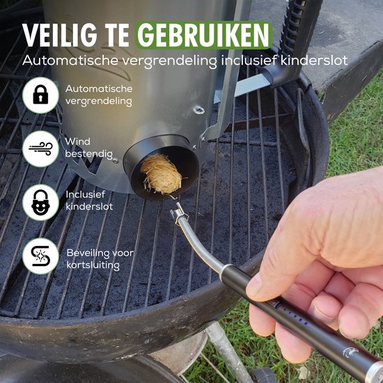 Travelhawk Elektrische Oplaadbare Aansteker - Buigbare Aansteker - Duurzame Plasma Aansteker - Aanstekers - Elektrische Aansteker - Zwart
