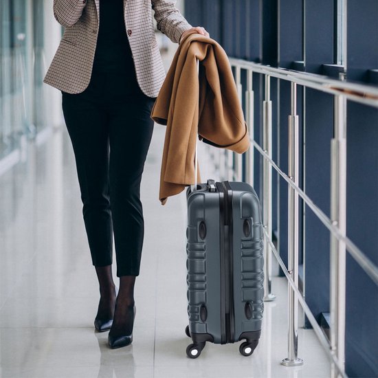 Juskys – Kofferset Rome – 4-delig – Voorzien Van 360° Zwenkwielen En Cijferslot – Voor Vakantie En Zakenreizen – Antraciet ABS-Kunststof