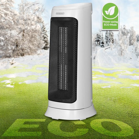 Monzana Keramische Ventilatorkachel - 2000W 4 Standen – Wit