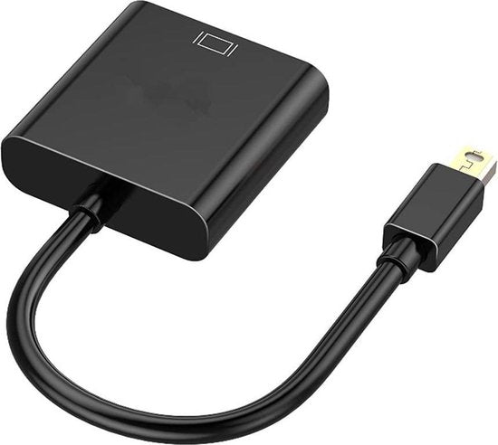Garpex® Mini DisplayPort naar VGA Adapter - Mini DP naar VGA Kabel - 1080p HD Resolutie - Zwart