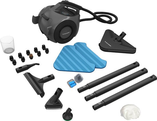 Techweise – TS2 Performance Stoomreiniger – 1,6 l & 1800 W – Voorzien Van 26 Accessoires En 4 Bar Stoomdruk – Voor Deep-clean En Desinfectie – Geel Kunststof