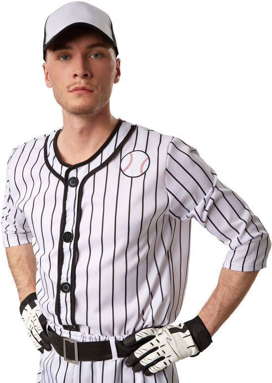 Dressforfun Herenkostuum baseball XXL - verkleedkleding kostuum halloween verkleden feestkleding carnavalskleding carnaval feestkledij partykleding - 301813