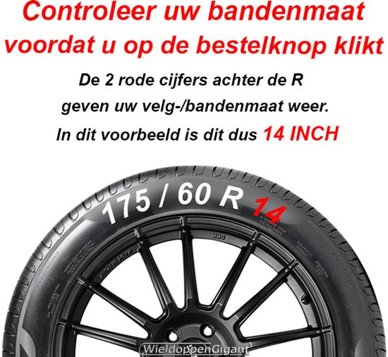 Gorecki Wieldoppenset Decente 14" Zwart/Zilver