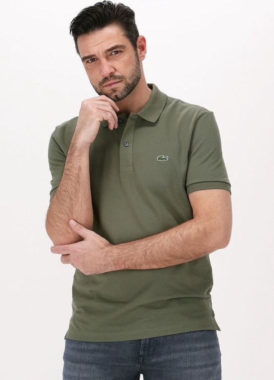 Lacoste 1hp3 Heren S/s Polo 12 Polo's & T-shirts Heren - Polo shirt - Olijf - Maat XS