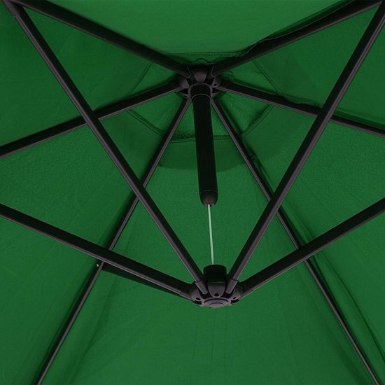Kingsleeve Zweefparasol - Kantelbaar Handslinger Ø300cm UV 50+ - Groen