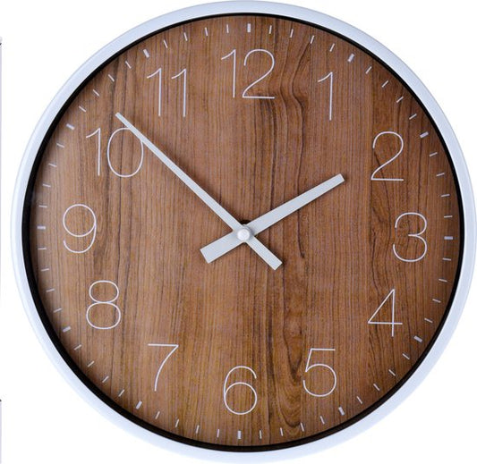 Wandklok bamboe - 25 cm - klok wand - kamer