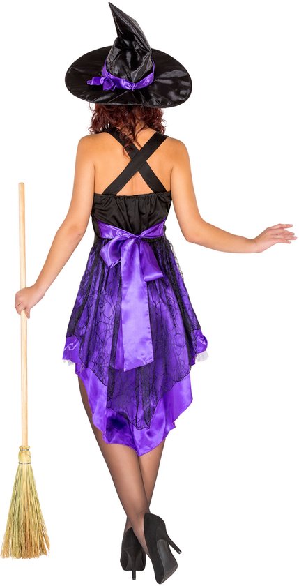 Dressforfun vrouwenkostuum sexy heksenkleed M - verkleedkleding kostuum halloween verkleden feestkleding carnavalskleding carnaval feestkledij partykleding - 300083