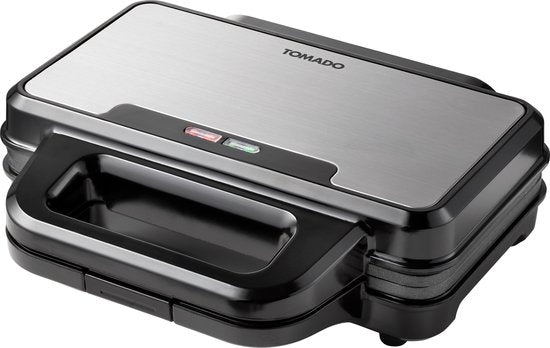 Tomado TGP2001S - XXL Tosti ijzer - Panini grill - PFAS vrij - Tosti apparaat - 900 watt - Zwart/rvs