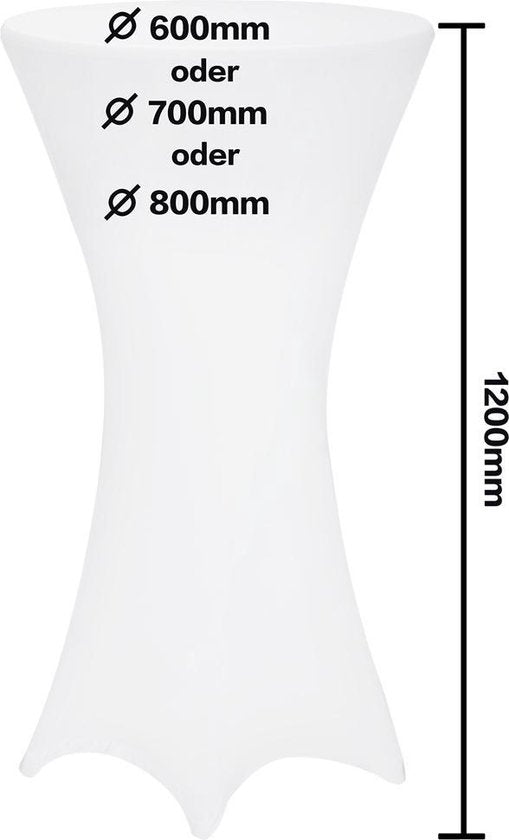 Deuba Statafel tafelhoes wit Ø70cm