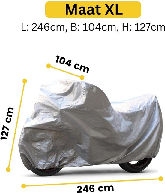 Motorhoes - Waterdichte motorhoes - Motorhoes waterdicht buiten - Maat XL - Waterdicht