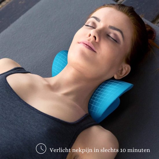 Nek- en Schouderrelaxer - Cervicaal Tractieapparaat voor TMJ Pijnverlichting en Cervicale Wervelkolomuitlijning - Chiropractisch Kussen voor Ontspanning en Comfort